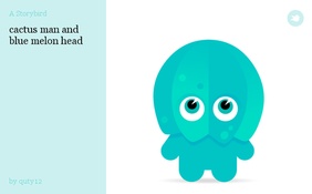 cactus man and blue melon head