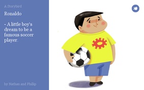 Ronaldo 

- A little boy's dream to be a famous soccer player.