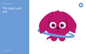 The happy pink pup
