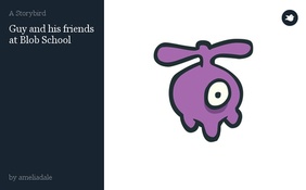 Guy and his friends at Blob School