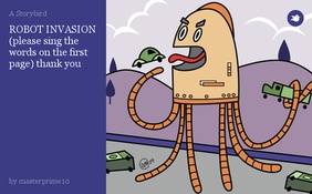 ROBOT INVASION (please sing the words on the first page) thank you