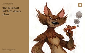 The BIG BAD WOLF'S dinner plans.