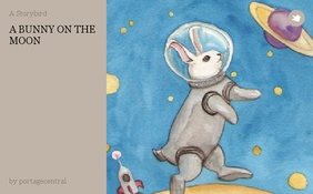 A BUNNY ON THE MOON