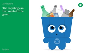 The recycling can that wanted to be green.