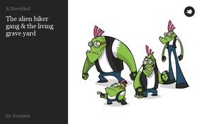 The alien biker gang & the living grave yard