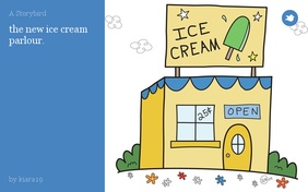 the new ice cream parlour.