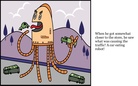 Carl and the car-eating monsters.