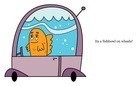 Mr Fish,The Elephant,and the girrafe in the hot rod.