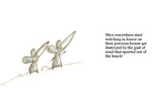 A really fat person sits on a bench and upsets the worlds balance.