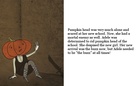 The "popular" and the pumpkin head