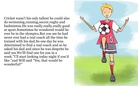 This story is about a boy called William playing cricket.