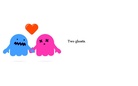 one ghost two ghost,red ghost blue ghost.