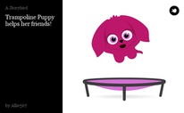 Trampoline Puppy helps her friends!