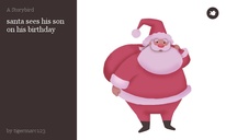 santa sees his son
on his birthday