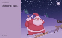 Santa in the snow.