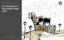 the adventures of the orange lounge chair.
