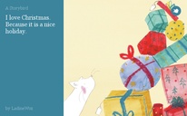 I love Christmas. 
Because it is a nice holiday.