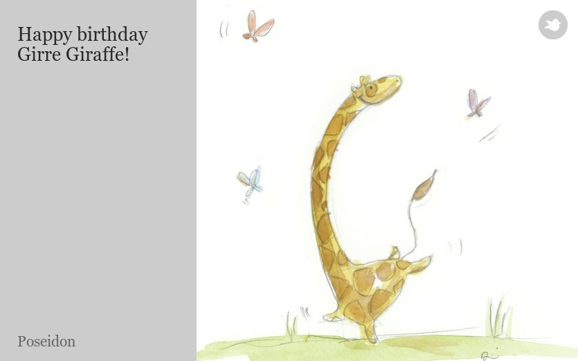 Happy birthday Girre Giraffe!