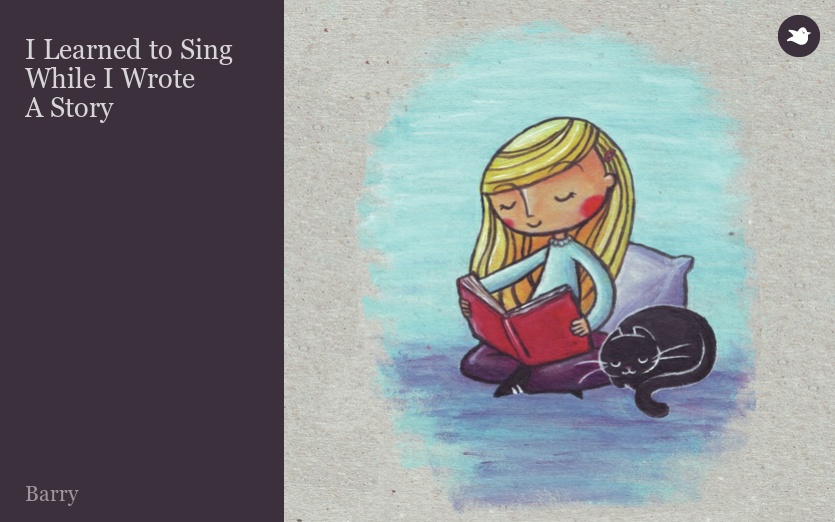 I Learned to Sing
While I Wrote
A Story