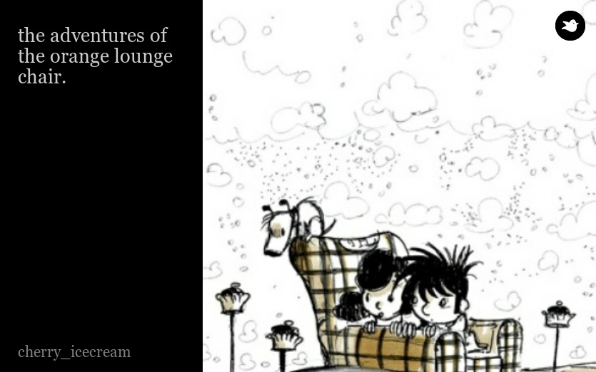 the adventures of the orange lounge chair.