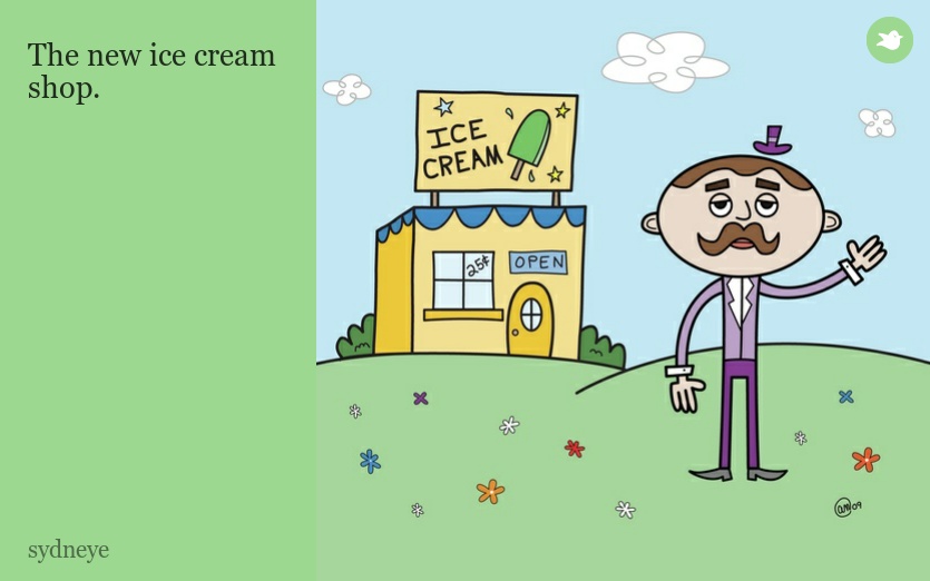 The new ice cream shop.