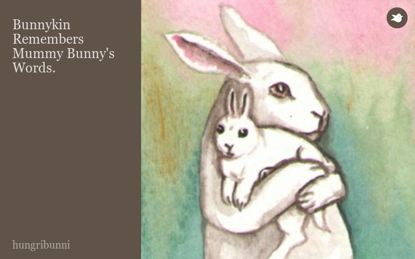 Bunnykin Remembers Mummy Bunny's Words.