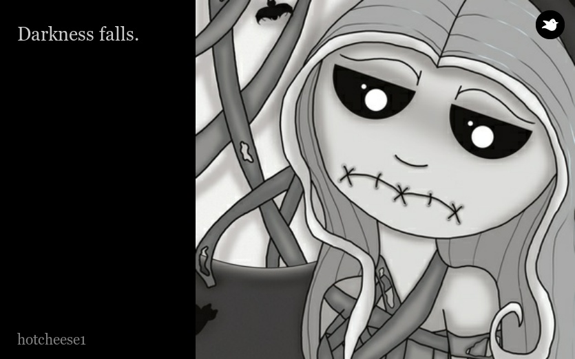 Darkness falls.