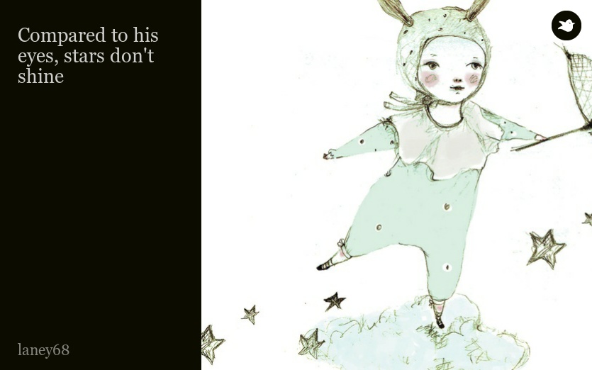 Compared to his eyes, stars don't shine