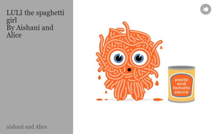 LULI the spaghetti girl
By Aishani and Alice