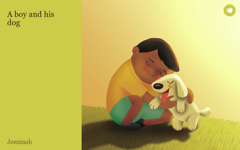 A boy and his 
dog