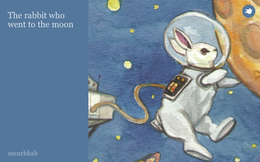 The rabbit who went to the moon