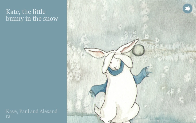 Kate, the little bunny in the snow