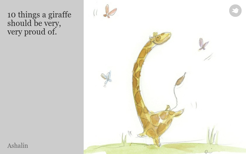 10 things a giraffe should be very, very proud of.