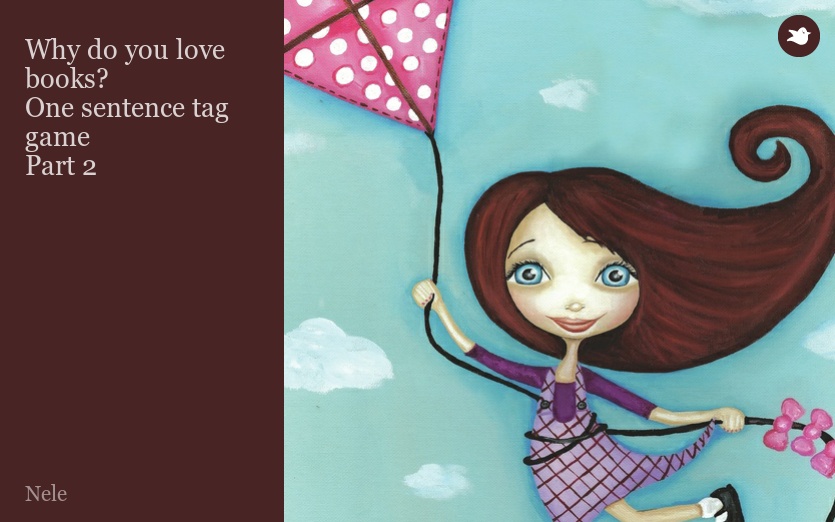 Why do you love books?
One sentence tag game
Part 2