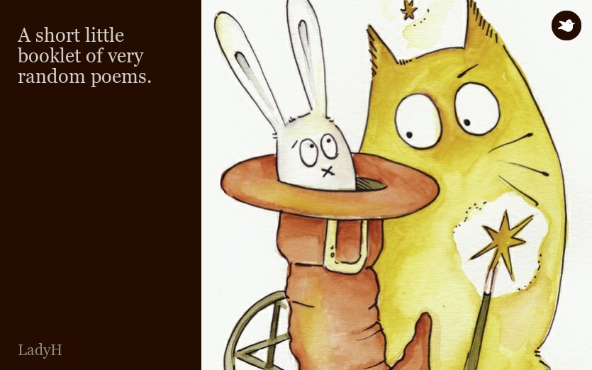 A short little booklet of very random poems.