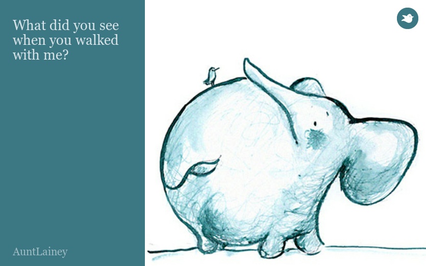What did you see when you walked with me?