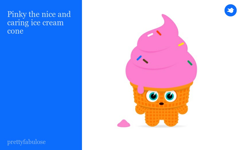 Pinky the nice and caring ice cream cone