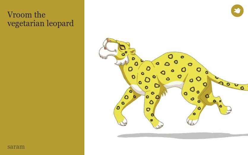 Vroom the vegetarian leopard