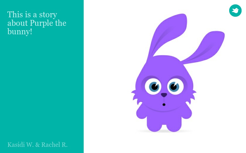 This is a story about Purple the bunny!