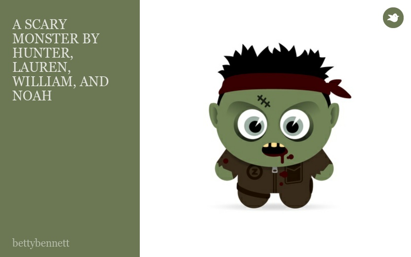 A SCARY MONSTER BY HUNTER, LAUREN, WILLIAM, AND NOAH