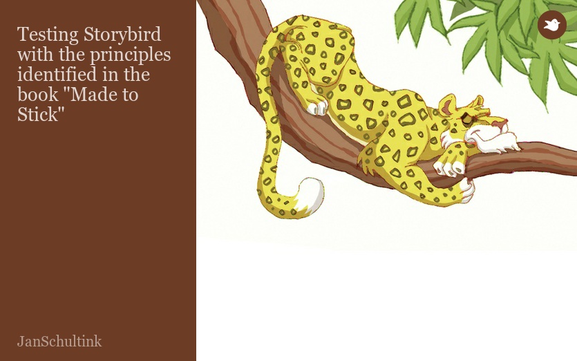 Testing Storybird with the principles identified in the book "Made to Stick"