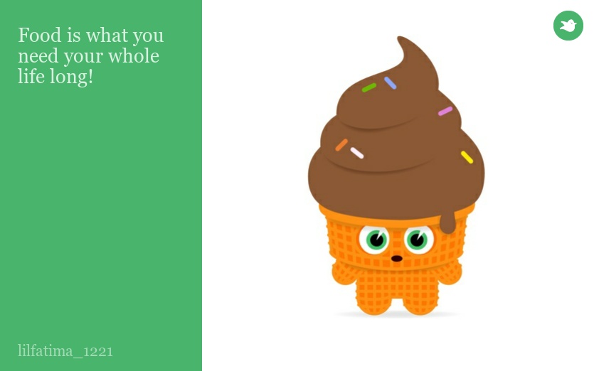 Food is what you need your whole life long!