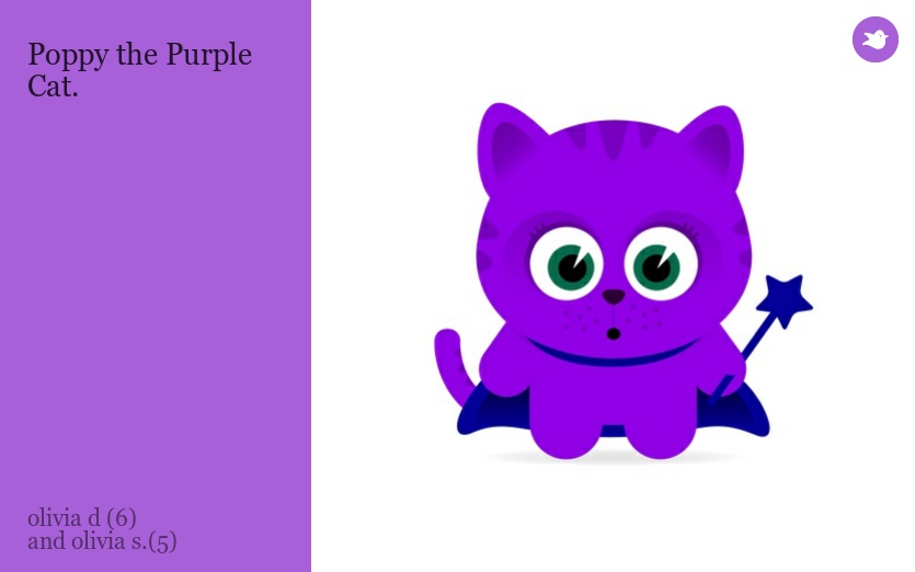Poppy the Purple 
Cat.