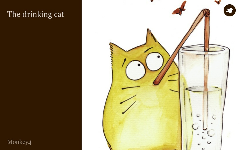 The drinking cat