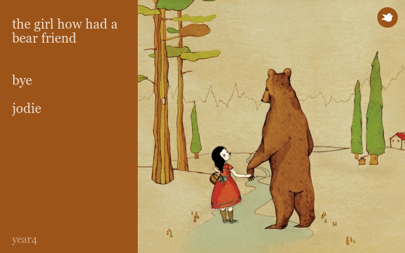 the girl how had a bear friend


bye 

 jodie