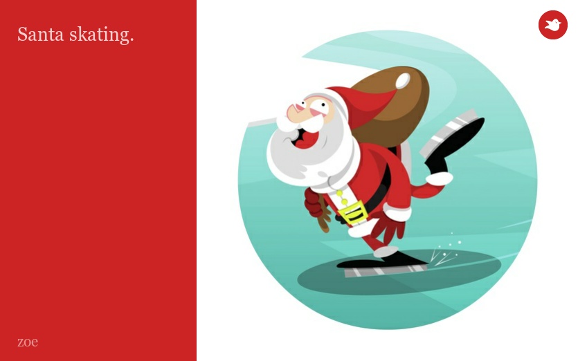 Santa skating.
