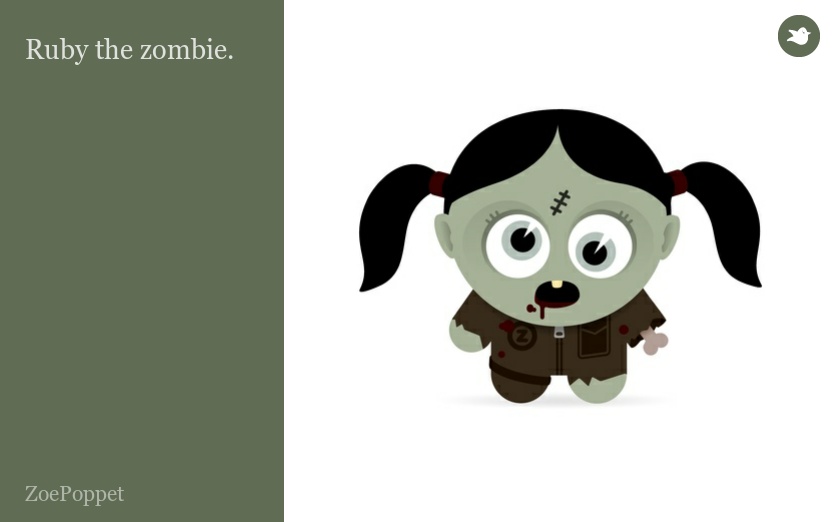 Ruby the zombie.