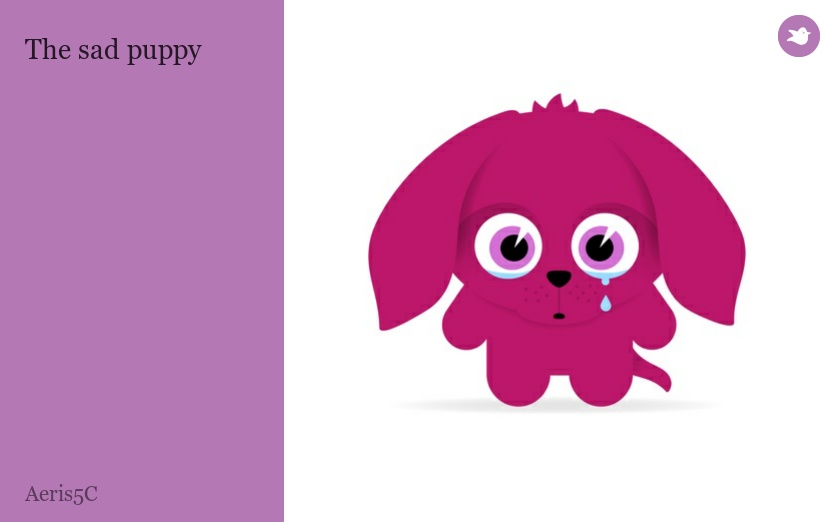 The sad puppy