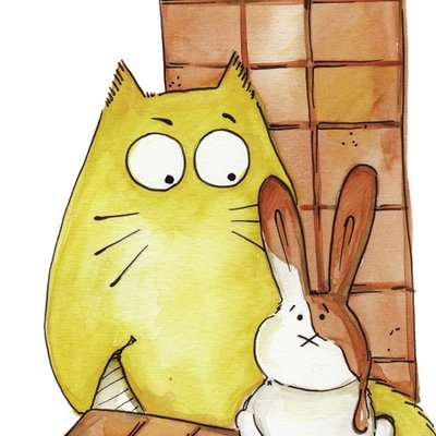 Bunny dipping Bunny dipping