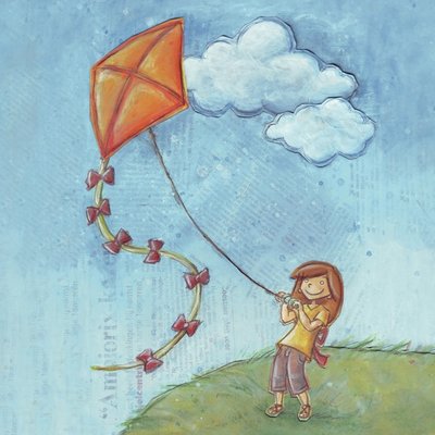 Flying a kite Flying a kite